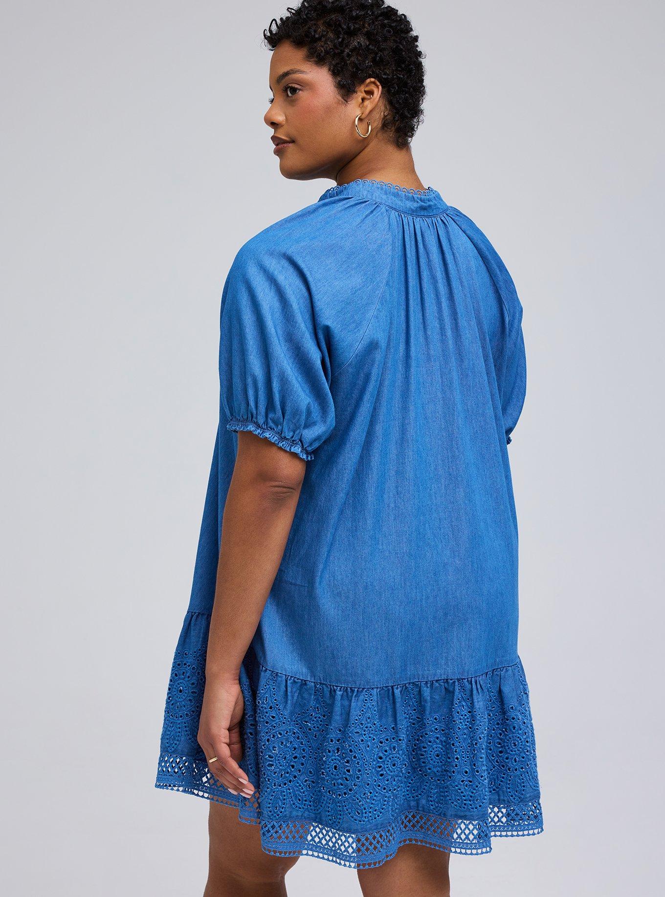 Belle Isle Chambray Shirt Dress, DARK WASH, alternate