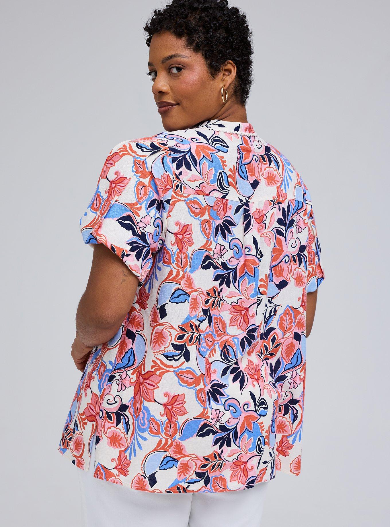 Belle Isle Balloon Sleeve Blouse, JAVA LEAVES MULTI, alternate