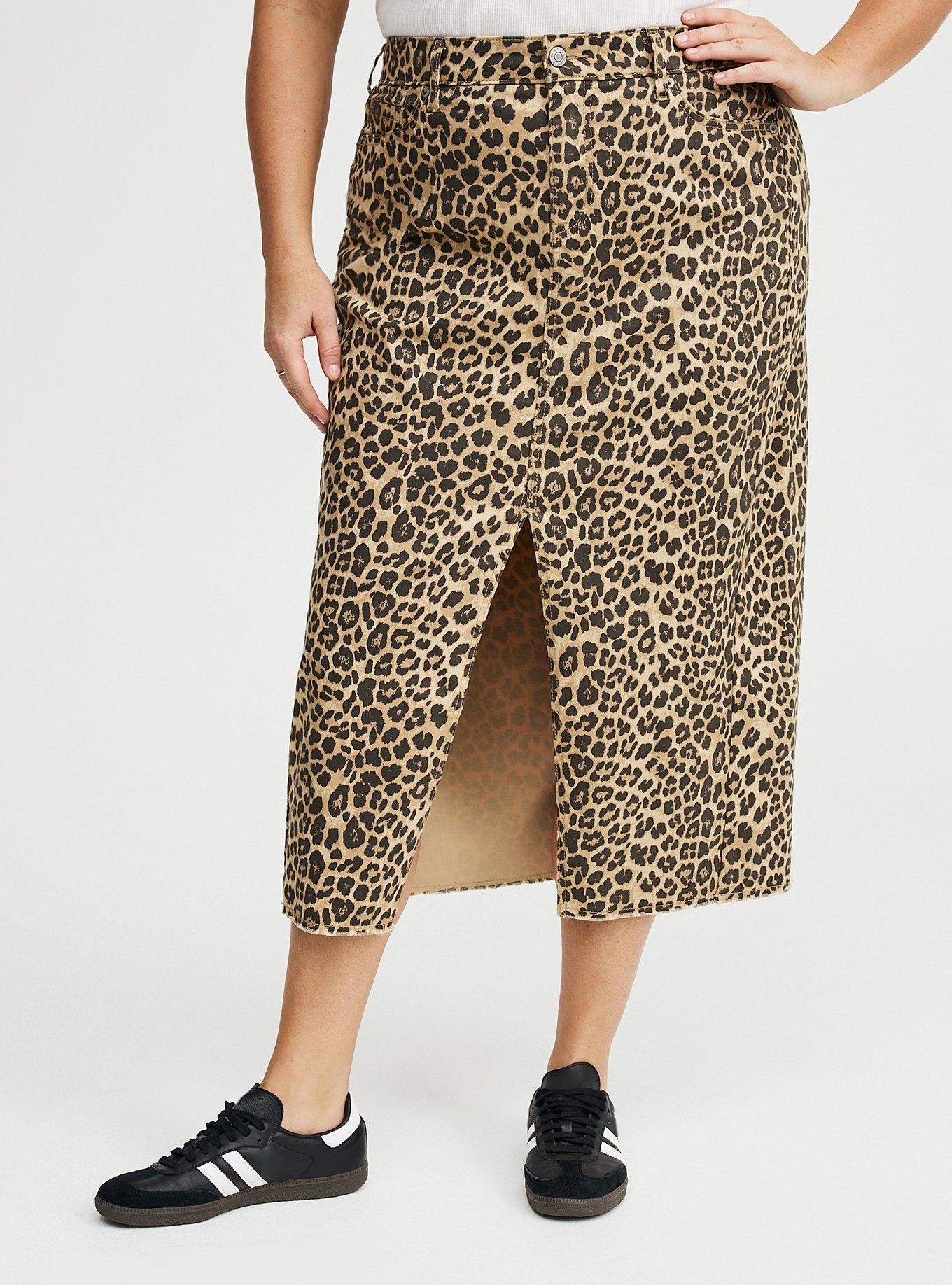 Midi Frayed Denim Skirt