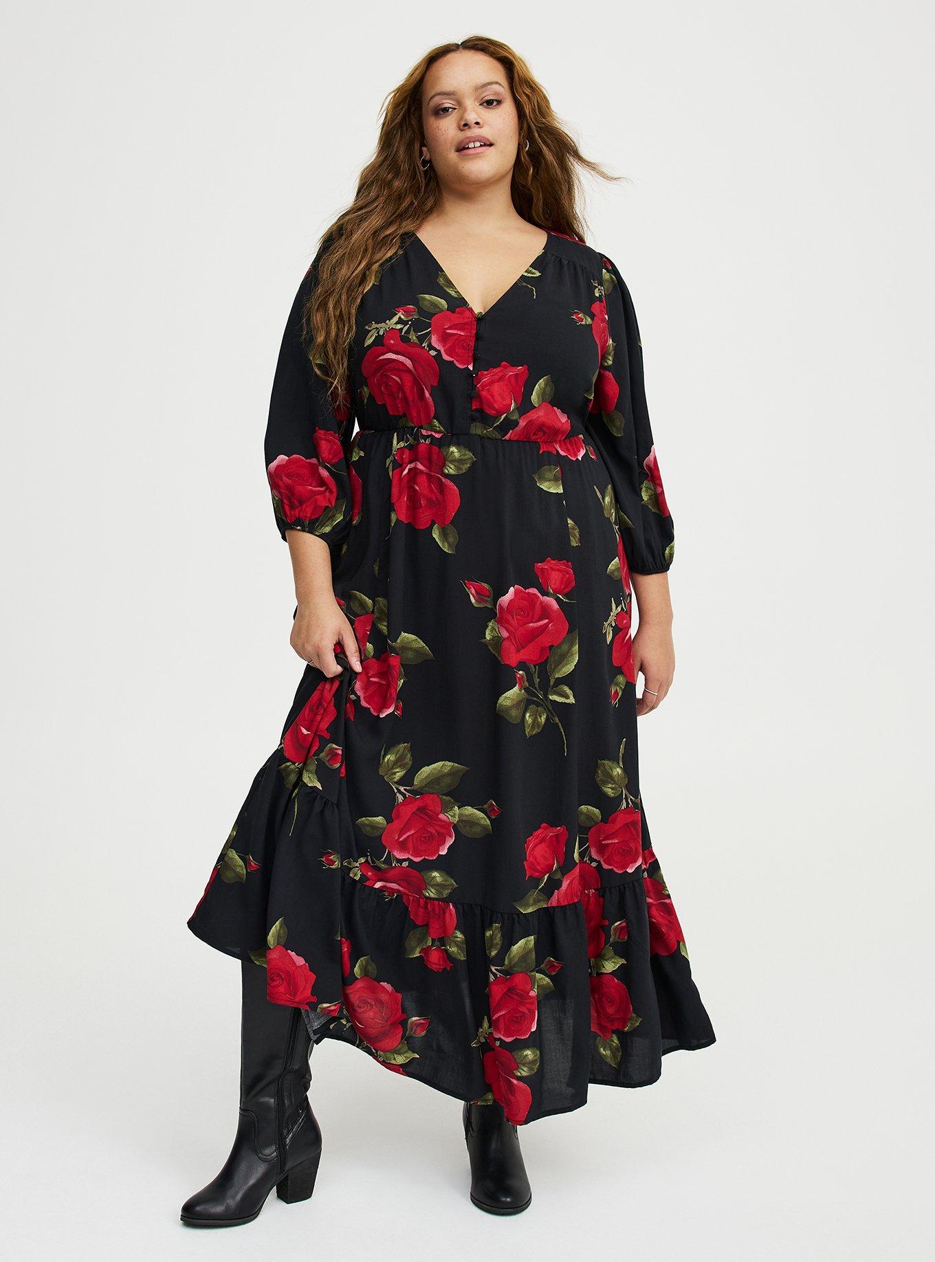 Button Front Maxi Dress