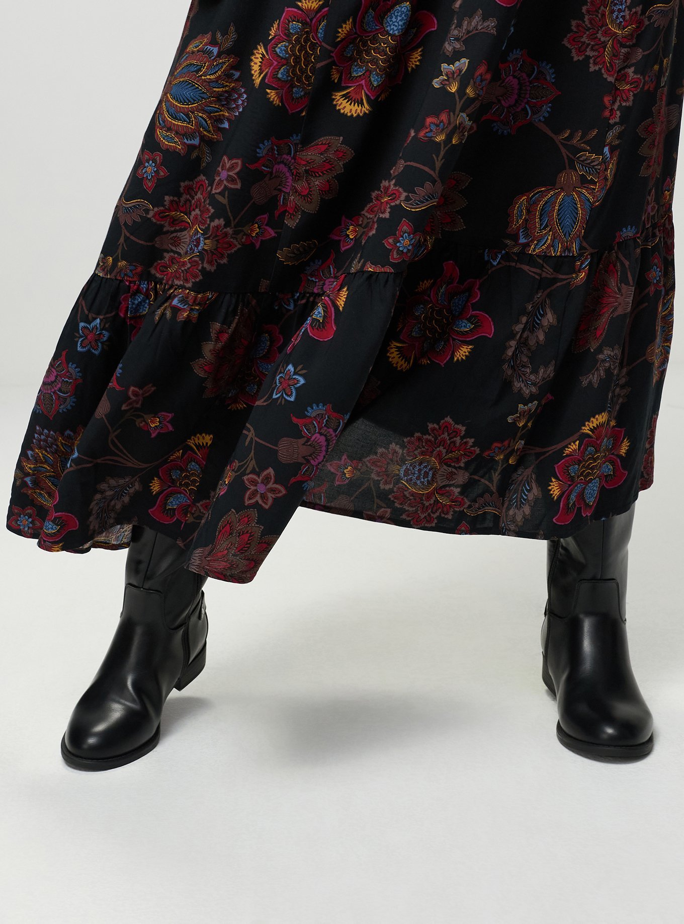 Plus Size Button Front Maxi Dress, JUNIPER JACOBEAN MULTI, alternate