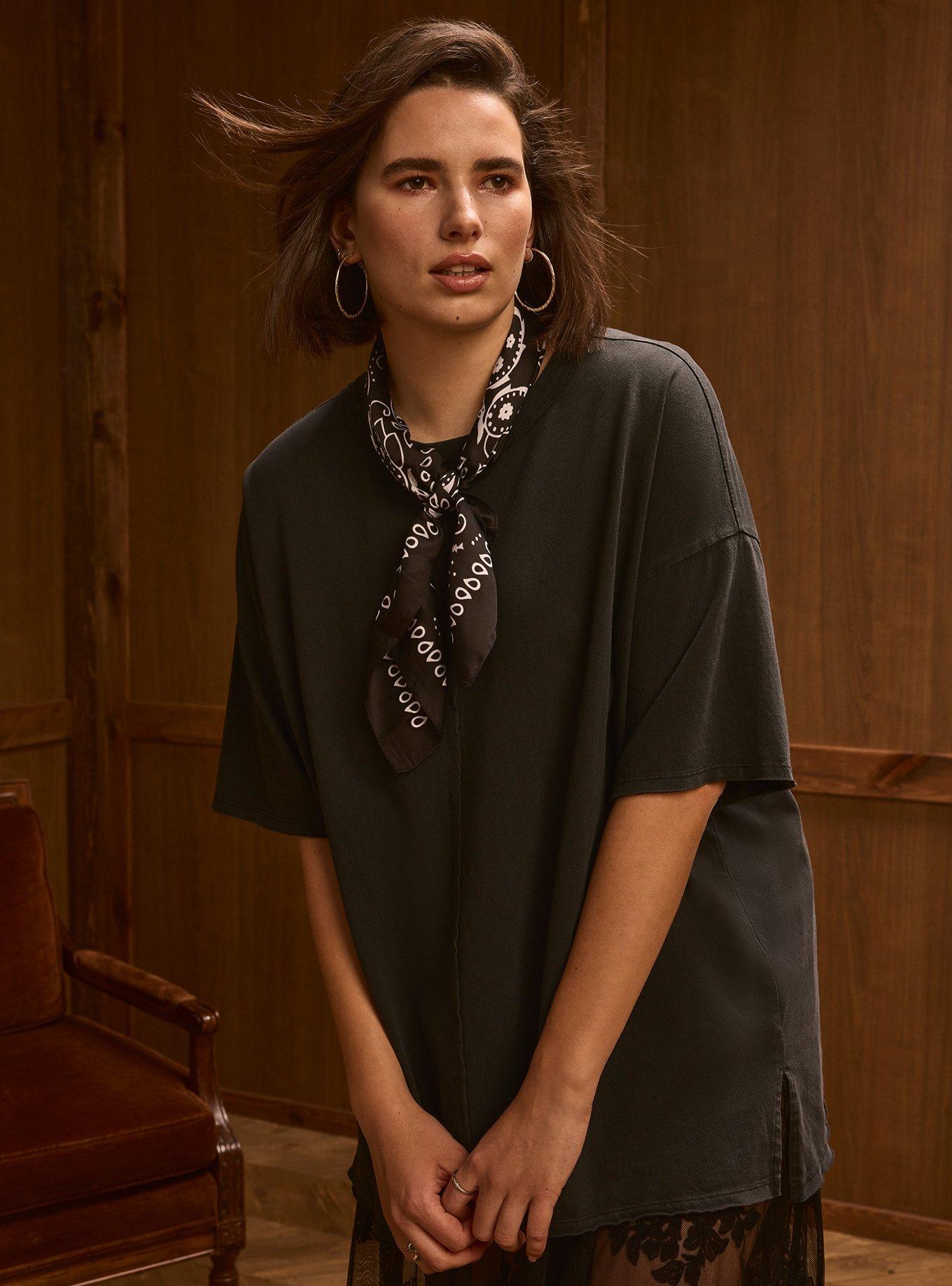 Festi Oversized Raw Edge Tee