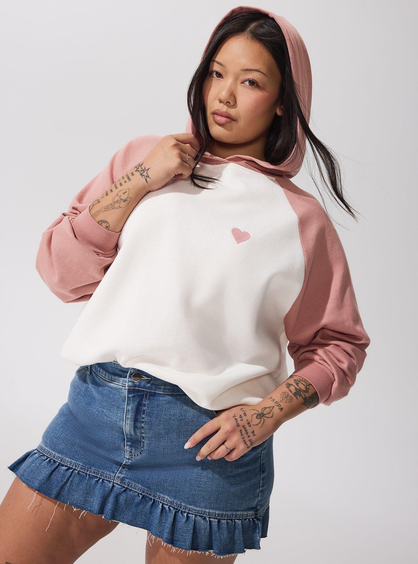 LoveSick Oversized Raglan Hoodie, WOODROSE, alternate