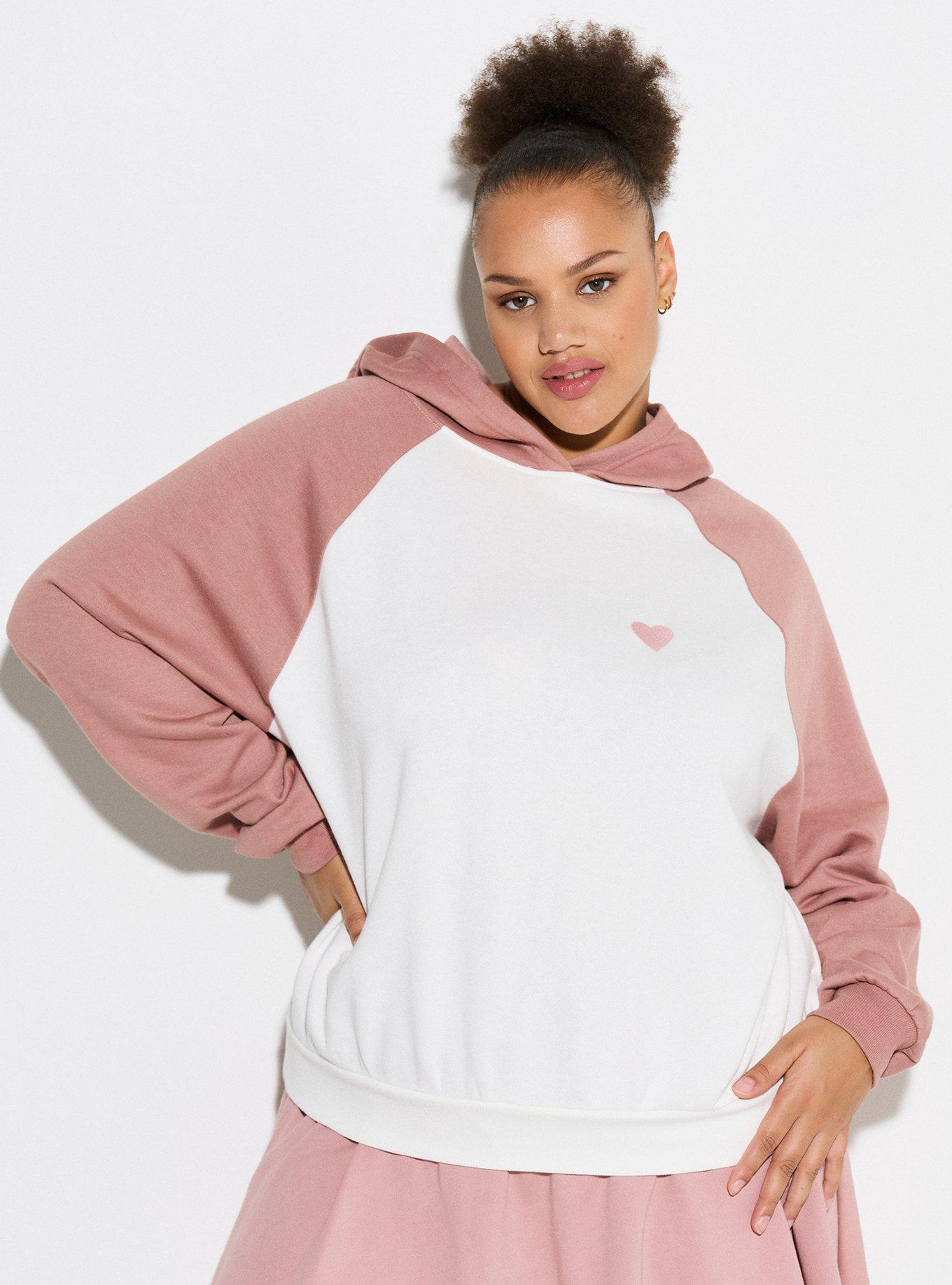 LoveSick Oversized Raglan Hoodie, WOODROSE, hi-res