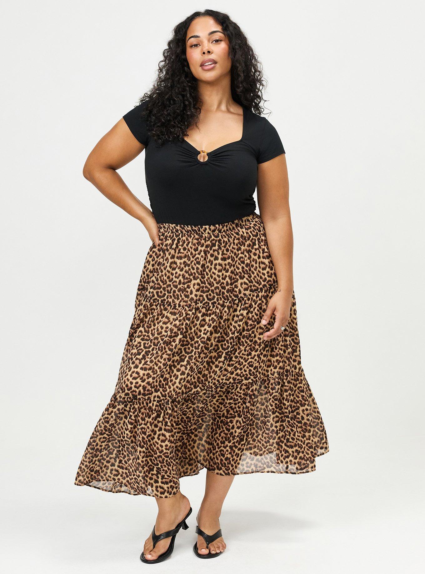 Chiffon Tiered Maxi Skirt, ON THE PROWL LEOPARD MULTI, alternate