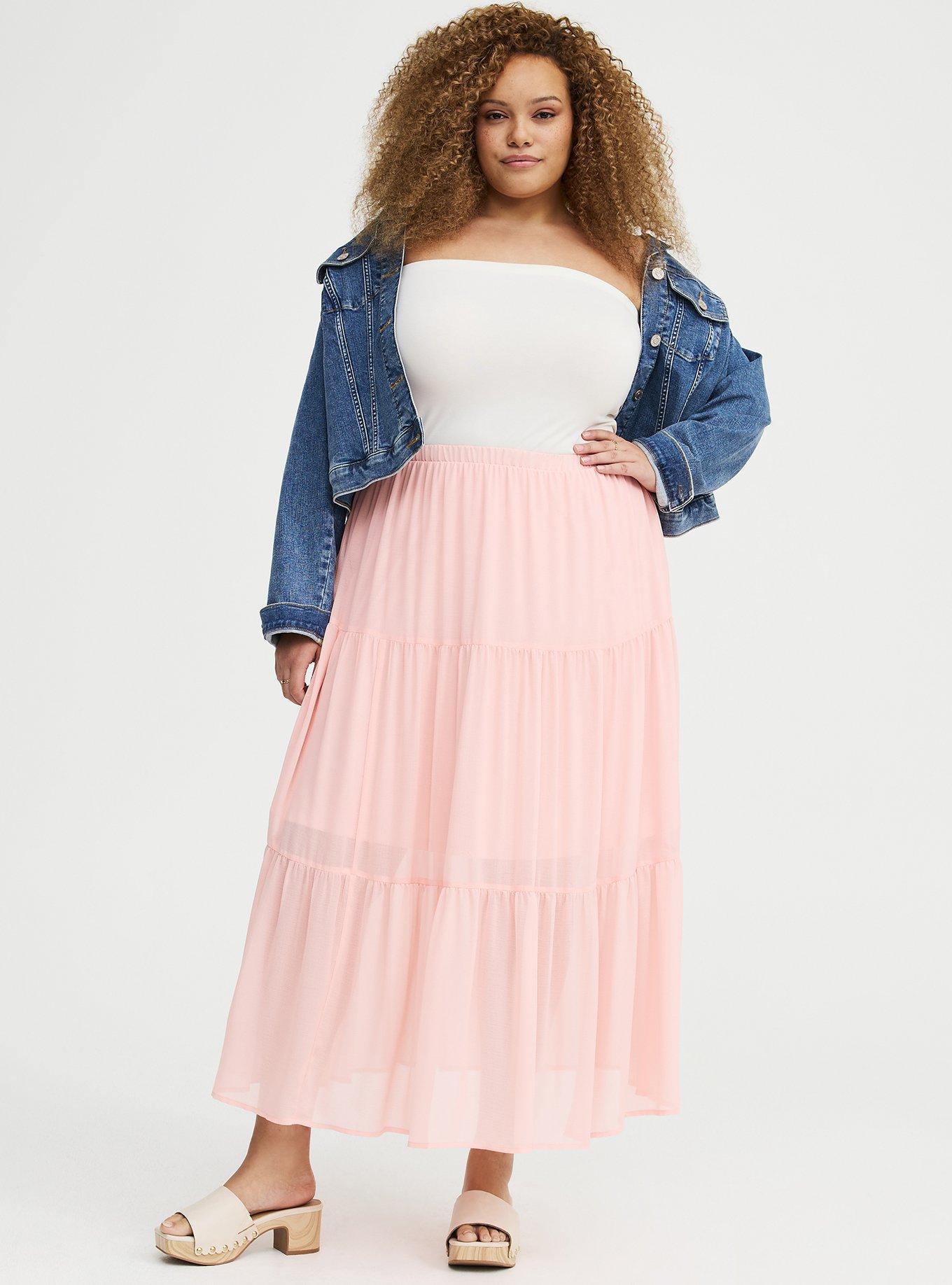 Plus Size - Chiffon Tiered Maxi Skirt - Torrid