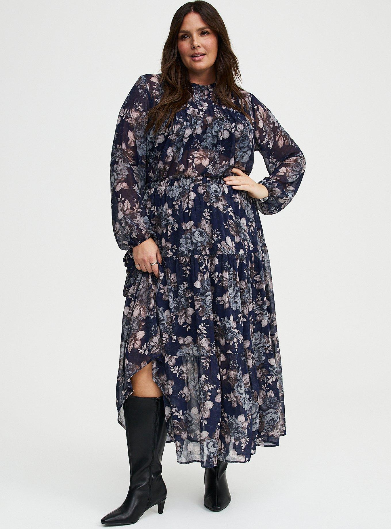 Chiffon Tiered Maxi Skirt