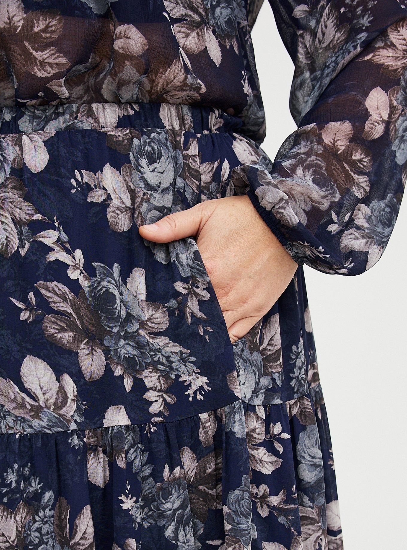 Chiffon Tiered Maxi Skirt