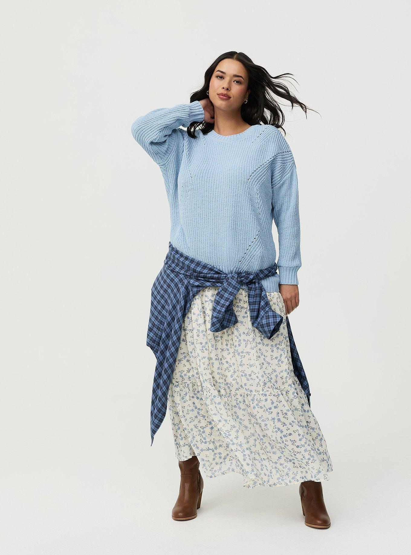 Chiffon Tiered Maxi Skirt, RENA DITSY FLORAL CREAM, alternate