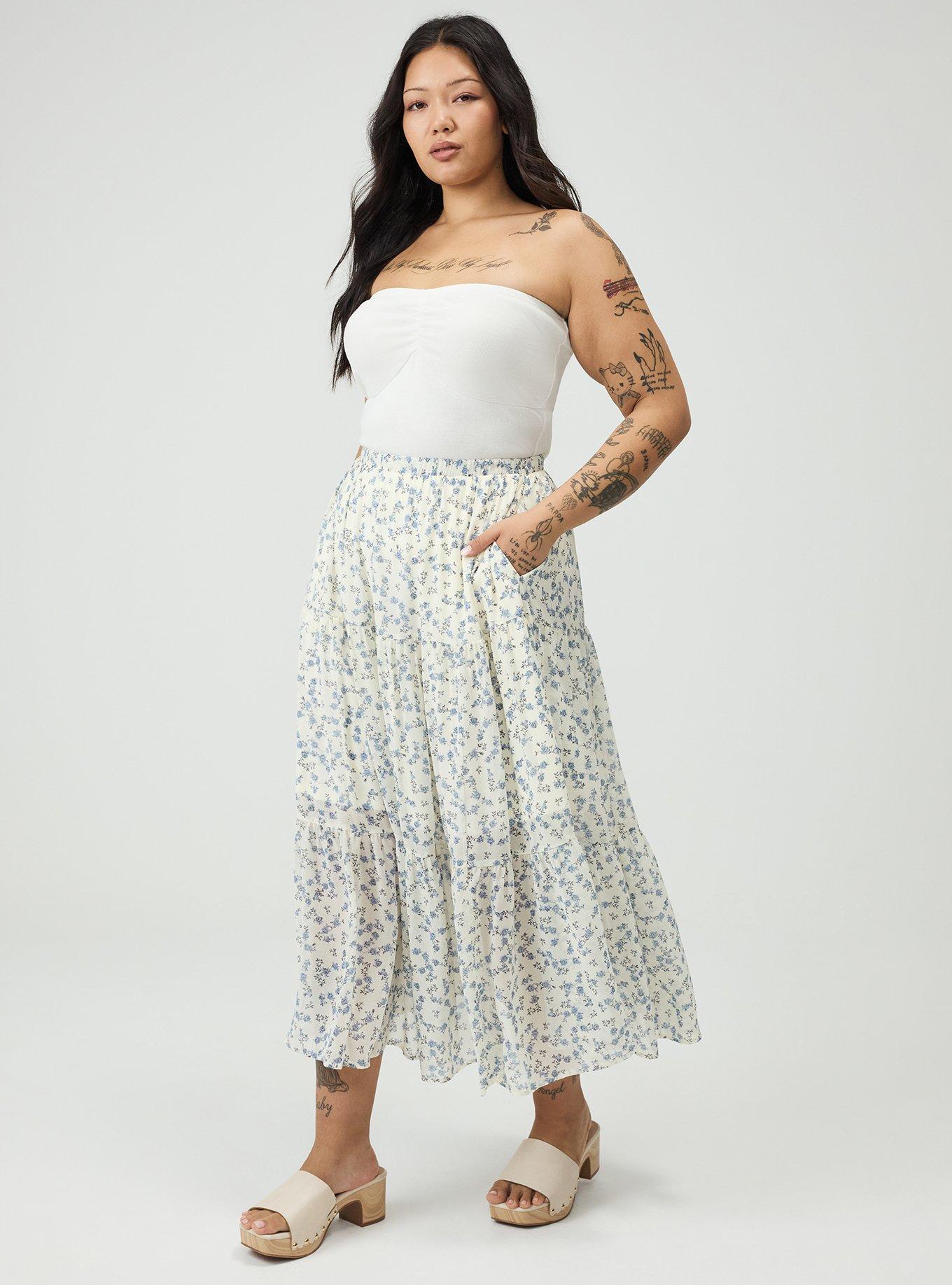 Plus Size - Chiffon Tiered Maxi Skirt - Torrid