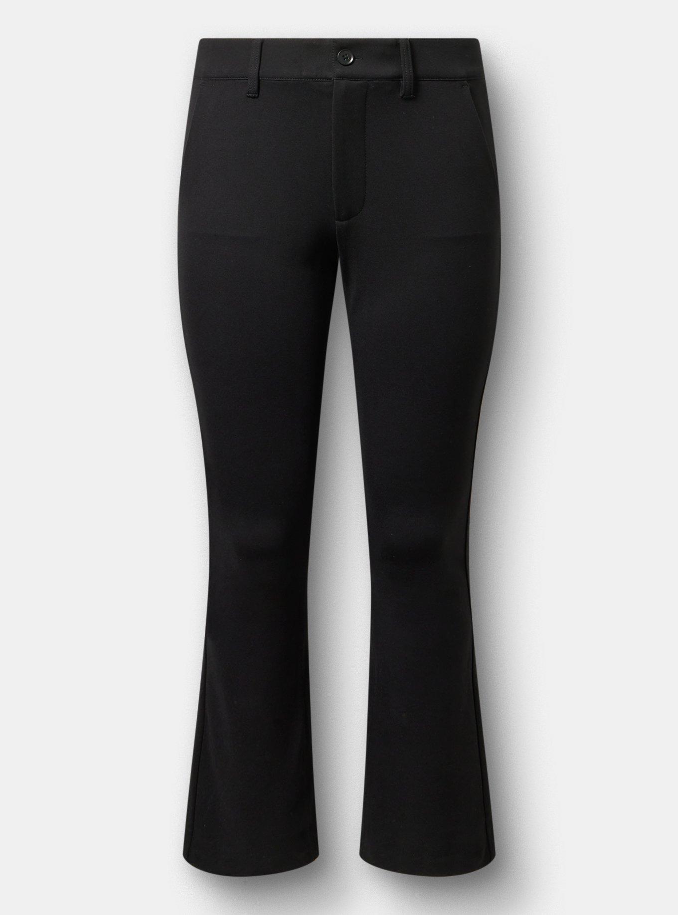 Plus Size Studio Trouser Bootcut Ponte Pant, DEEP BLACK, hi-res