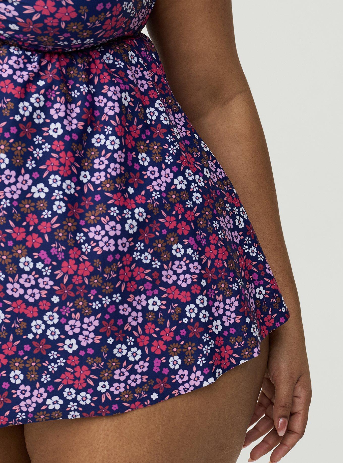 Wire-Free Twist Front Tankini, ALEX DITSY BLUE, alternate