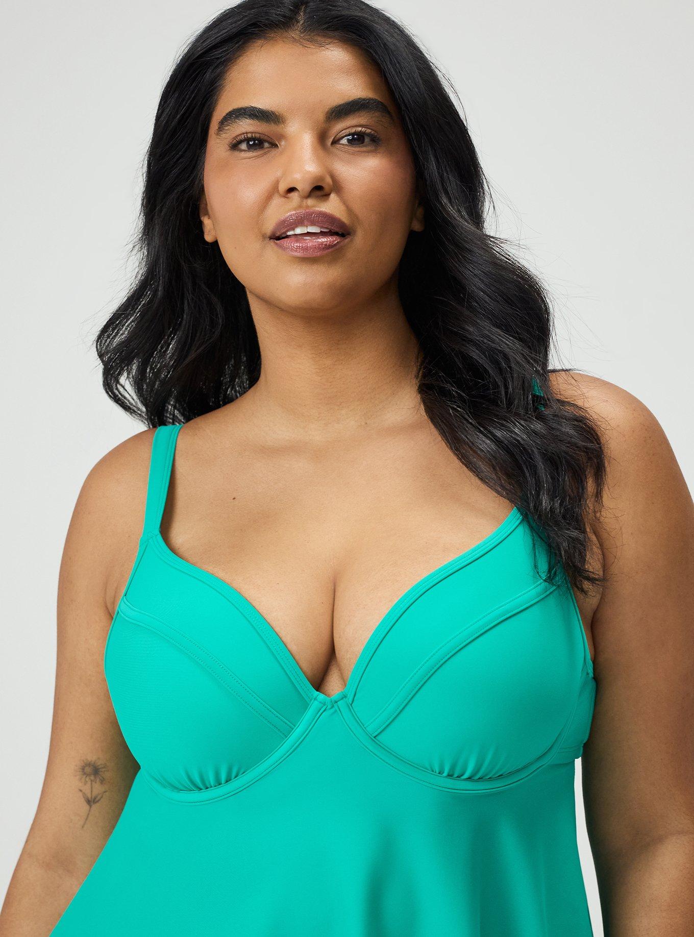 Wired Fit & Flare Tankini, TROPIC LEAF SWIM, alternate