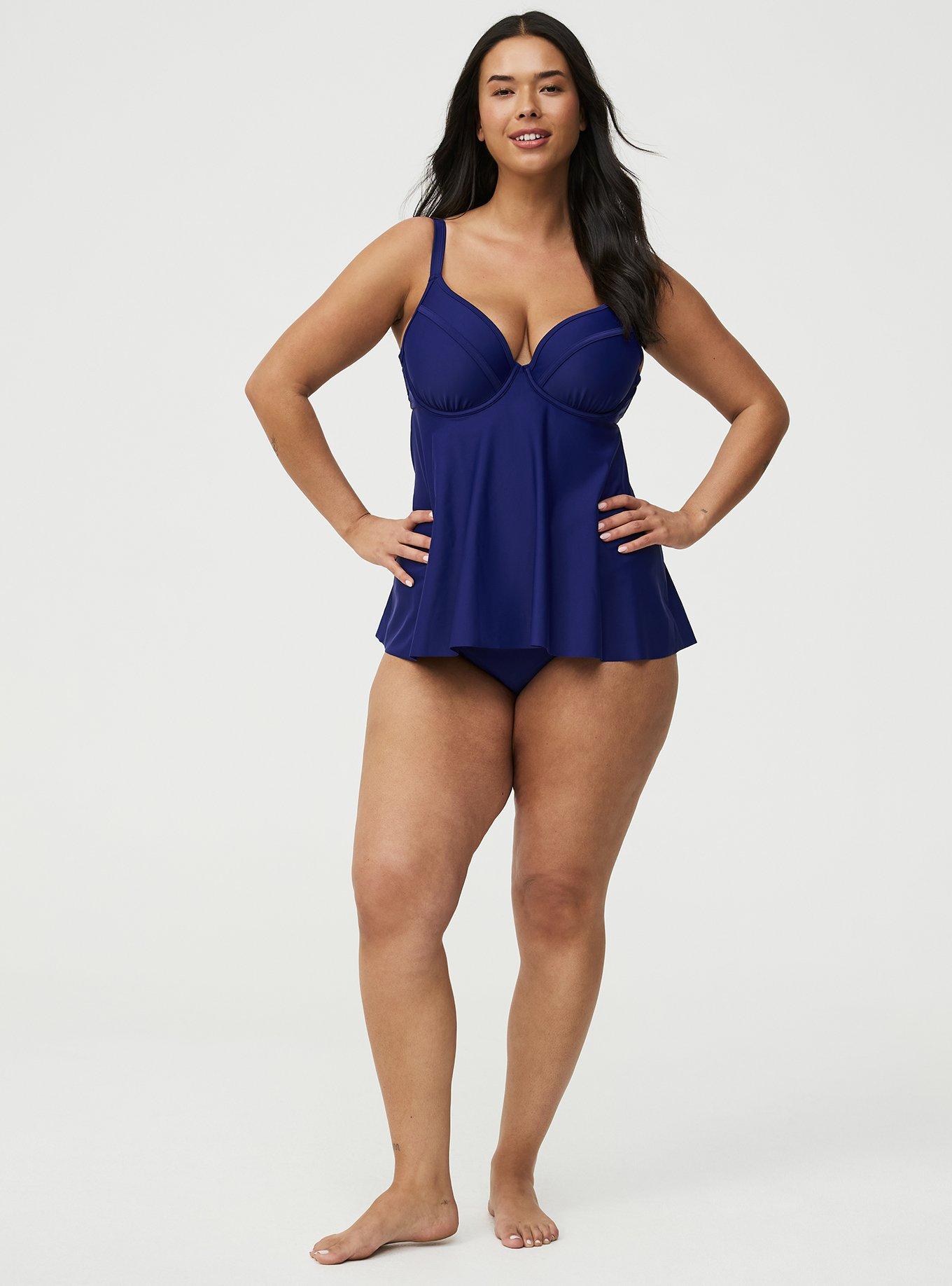 Wired Fit & Flare Tankini, INDIGO GO SWIM, alternate