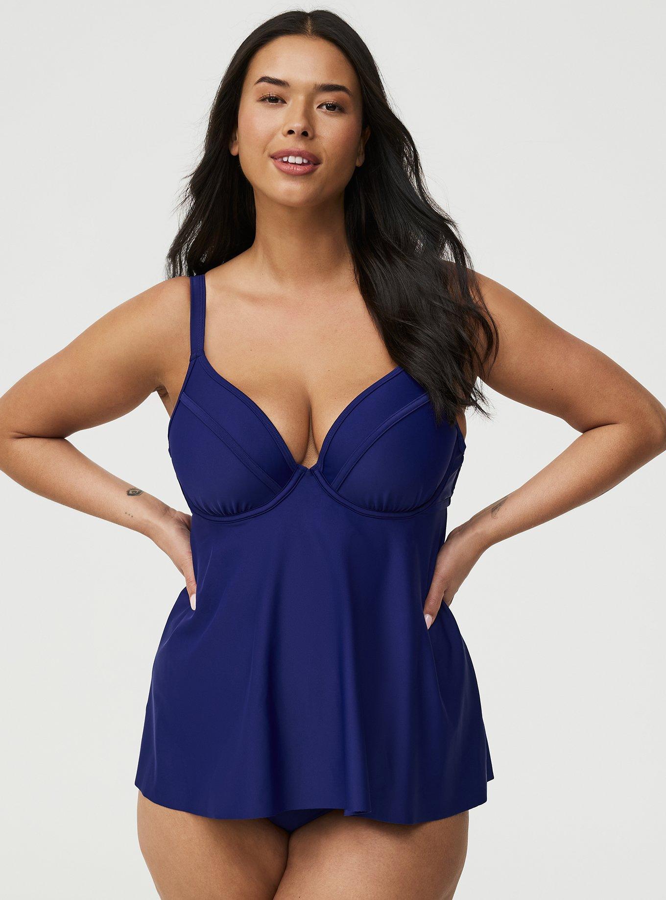 Wired Fit & Flare Tankini, INDIGO GO SWIM, alternate