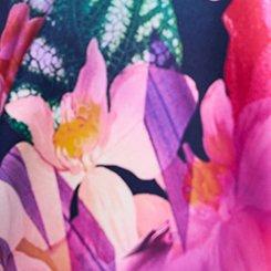 Flutter Sleeve Wrap Top, MULTI LEAVES FLORAL BLUE, swatch