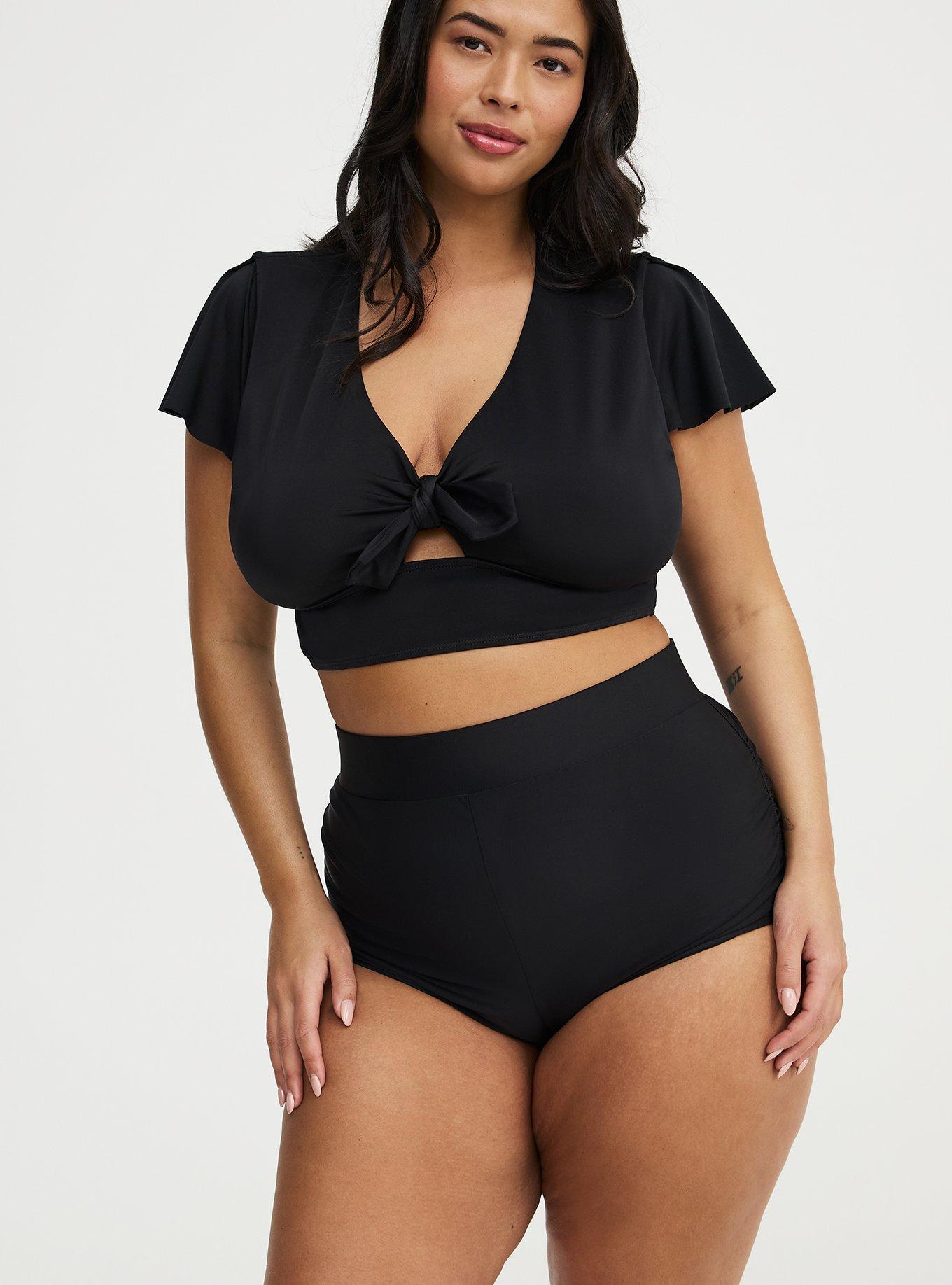 Scrunch Swim Short, DEEP BLACK, alternate