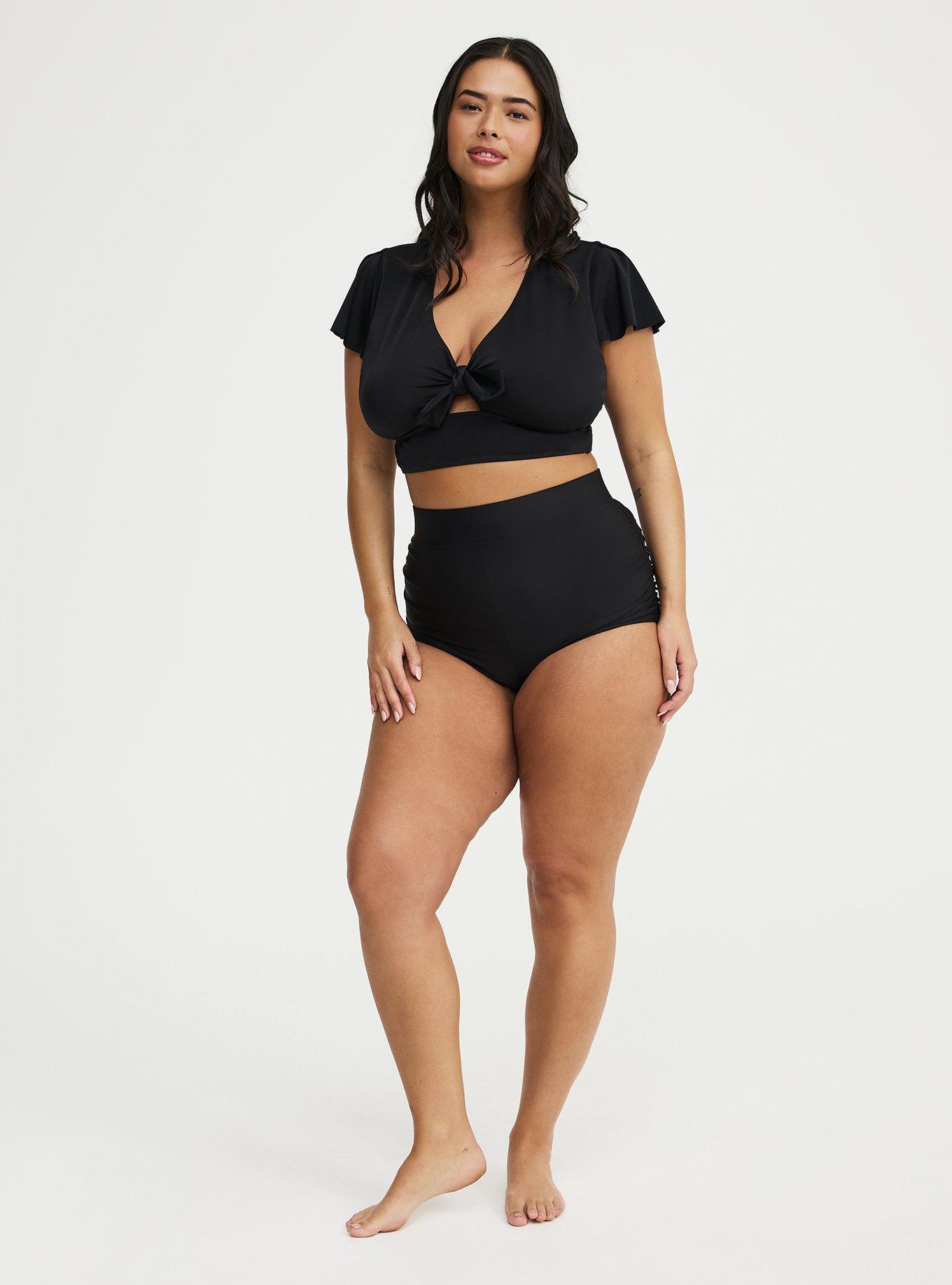 Scrunch Swim Short, DEEP BLACK, hi-res