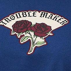 Cropped Long Sleeve Tee, TROUBLE ROSE MEDIEVAL BLUE, swatch