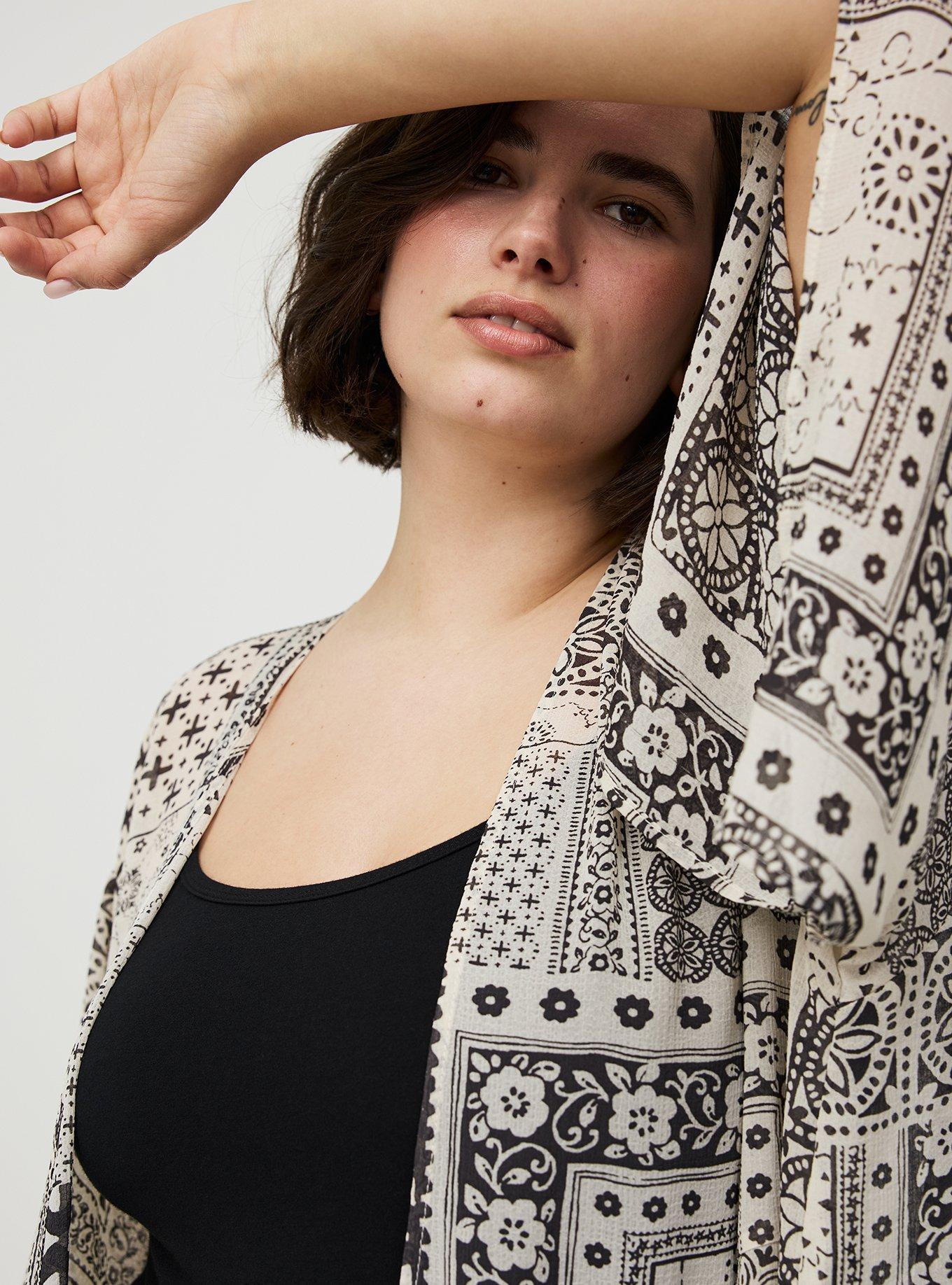 Crinkle Gauze Hanky Kimono