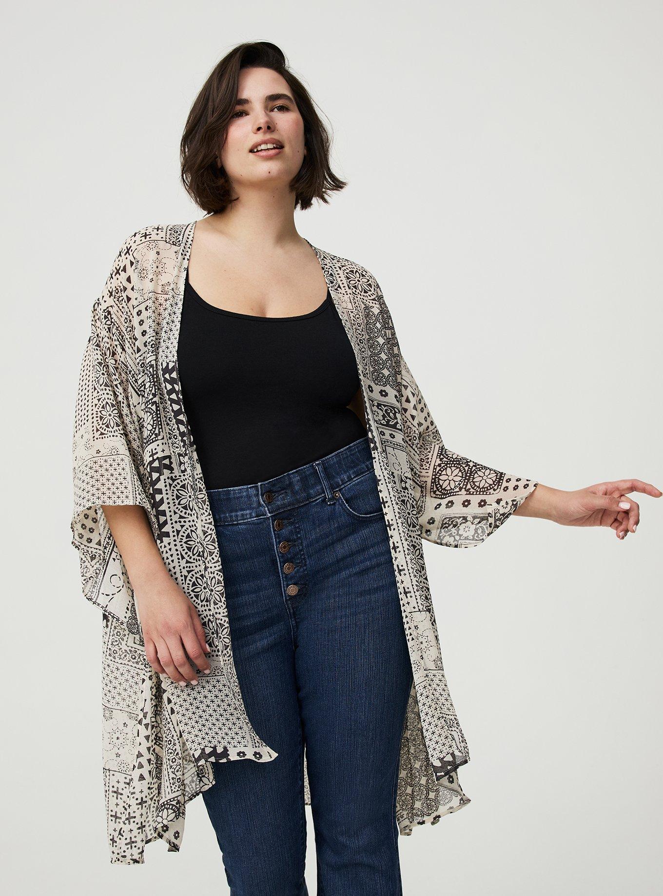 Crinkle Gauze Hanky Kimono