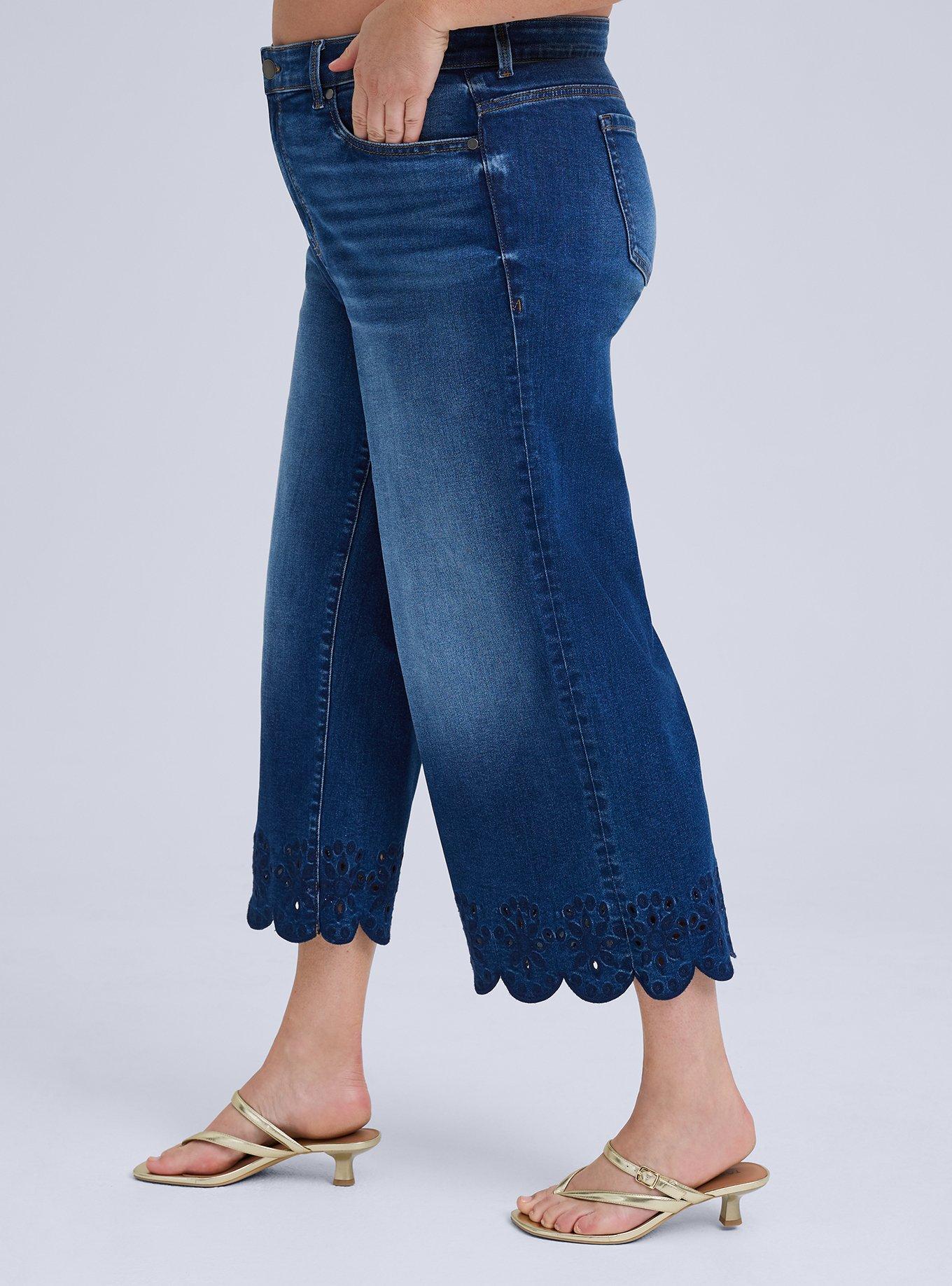 Belle Isle Scalloped Hem Crop Jeans, OVER YONDER, alternate