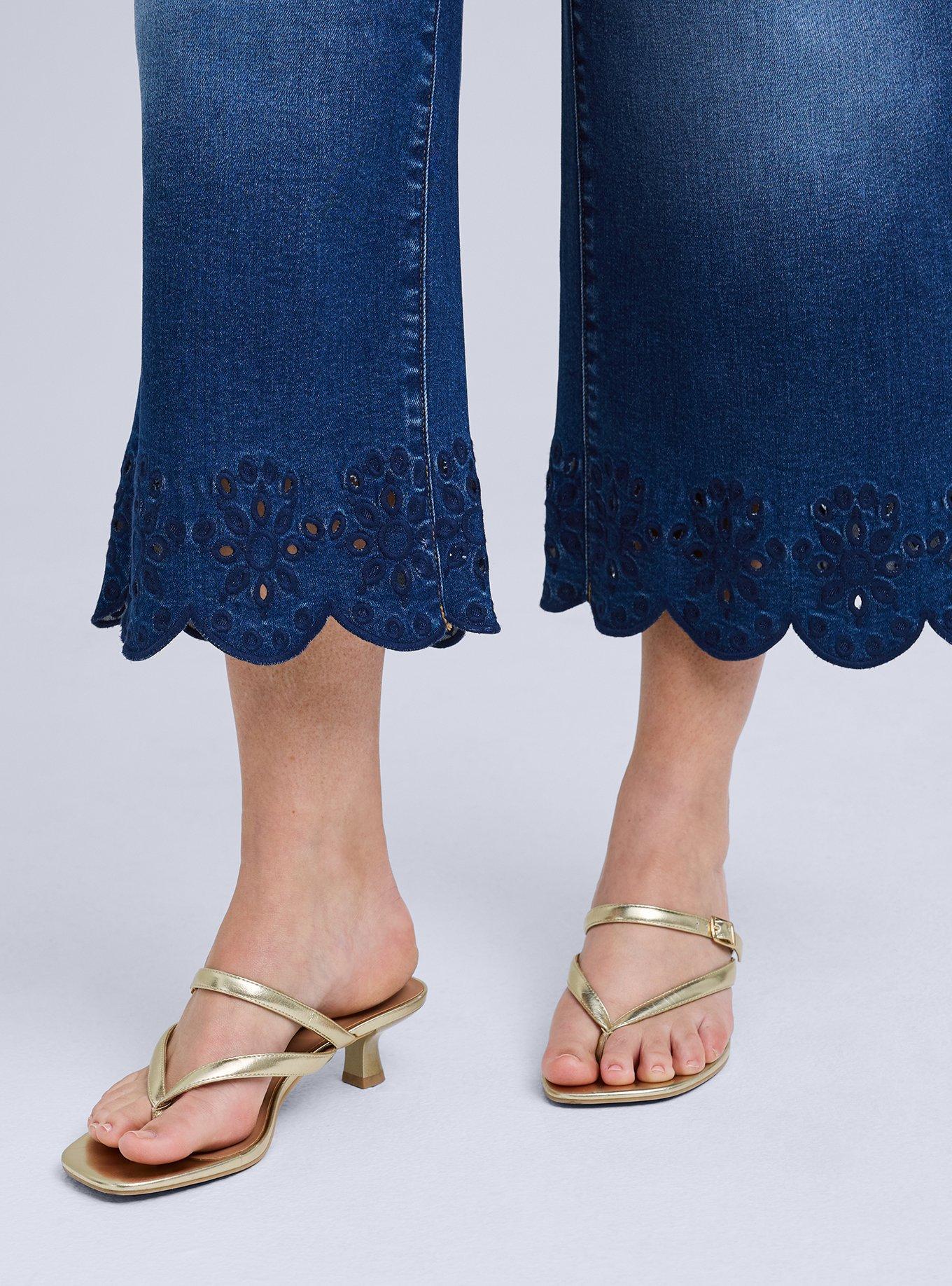 Belle Isle Scalloped Hem Crop Jeans, OVER YONDER, alternate