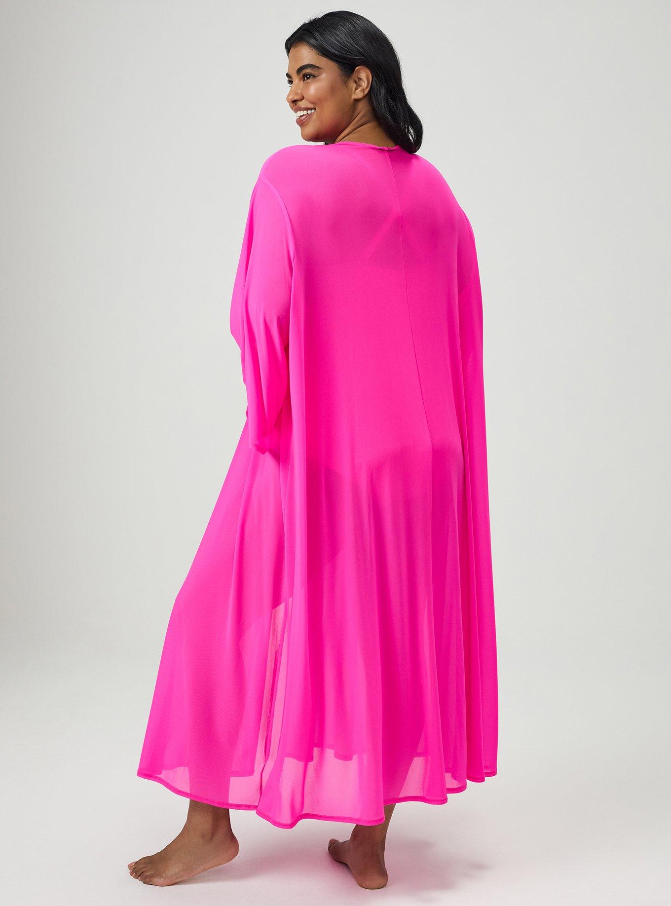 Plus Size - Tie Front Maxi Swim Kimono - Torrid