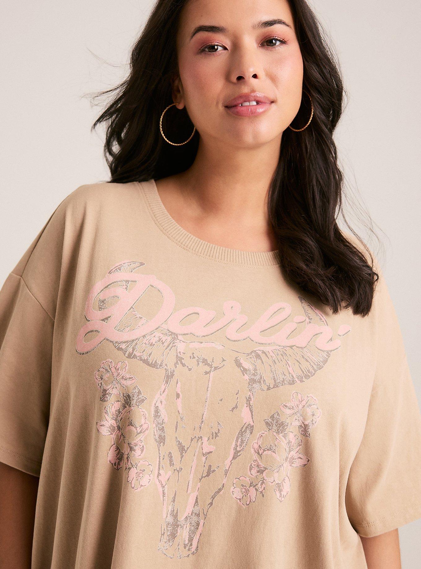 Festi Oversized Tee, DARLIN SKULL SAVANNAH TAN, alternate