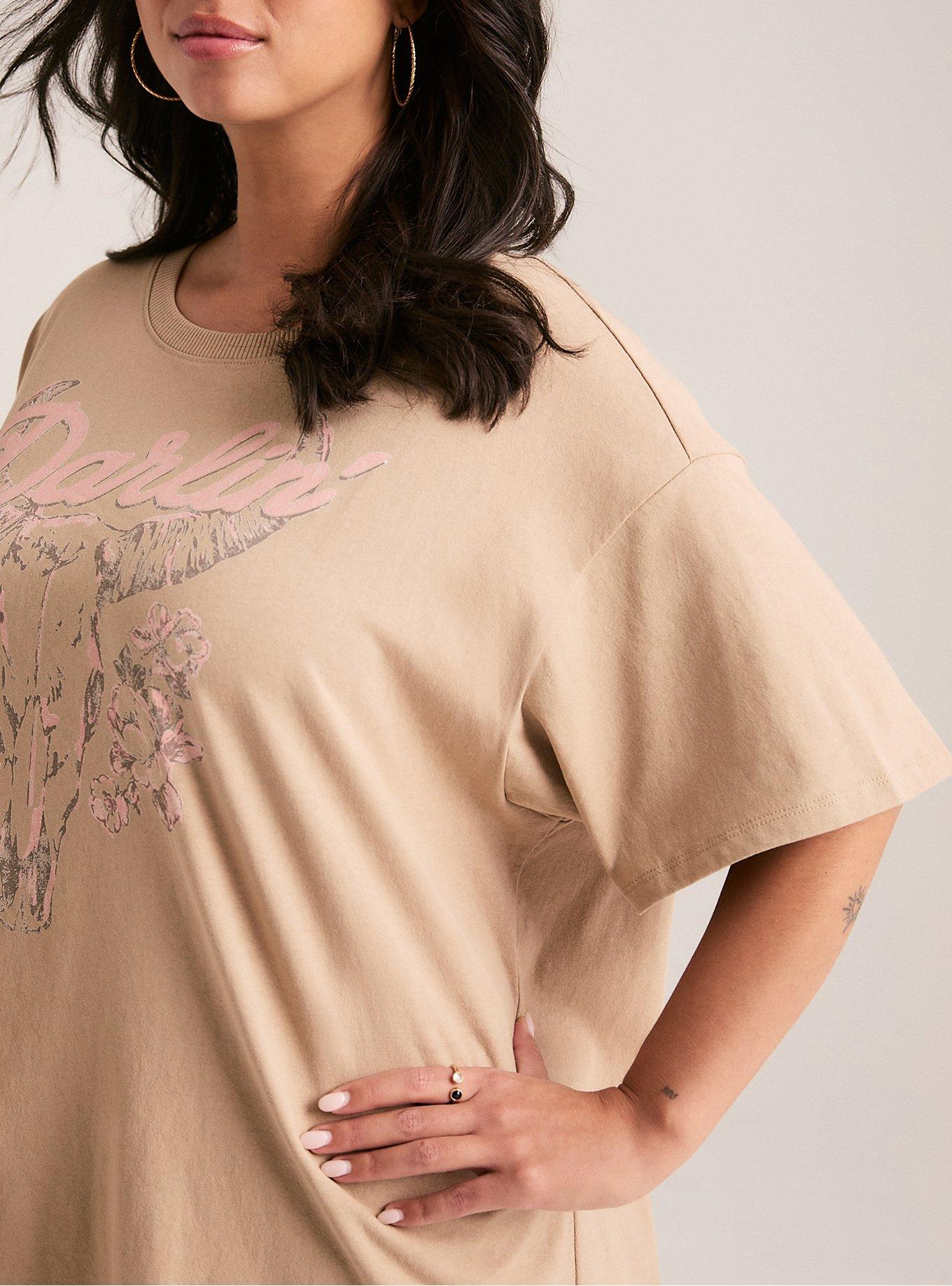 Festi Oversized Tee, DARLIN SKULL SAVANNAH TAN, alternate