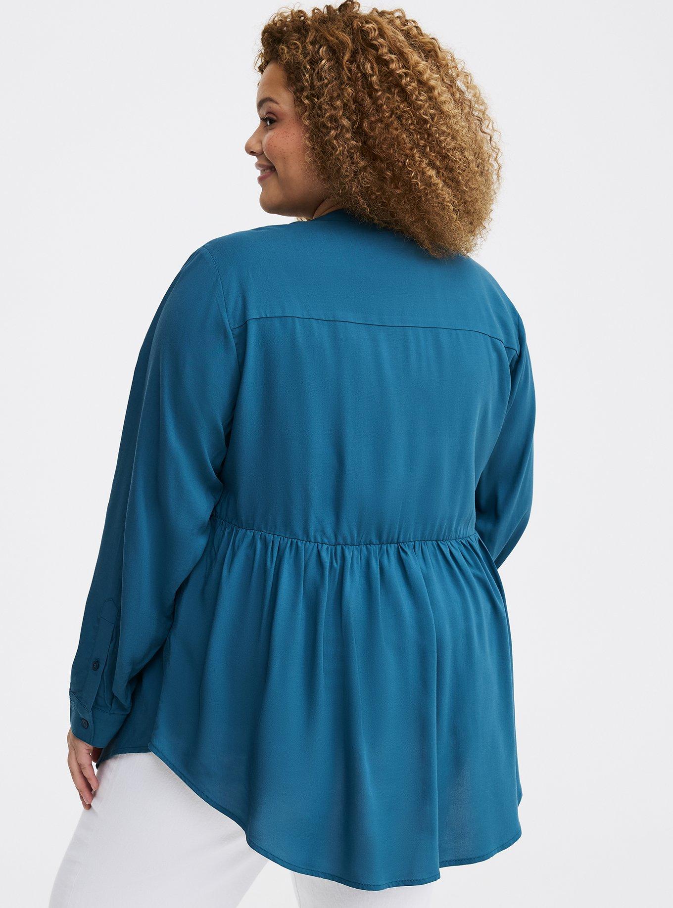 Emma Babydoll Top, LEGION BLUE, alternate