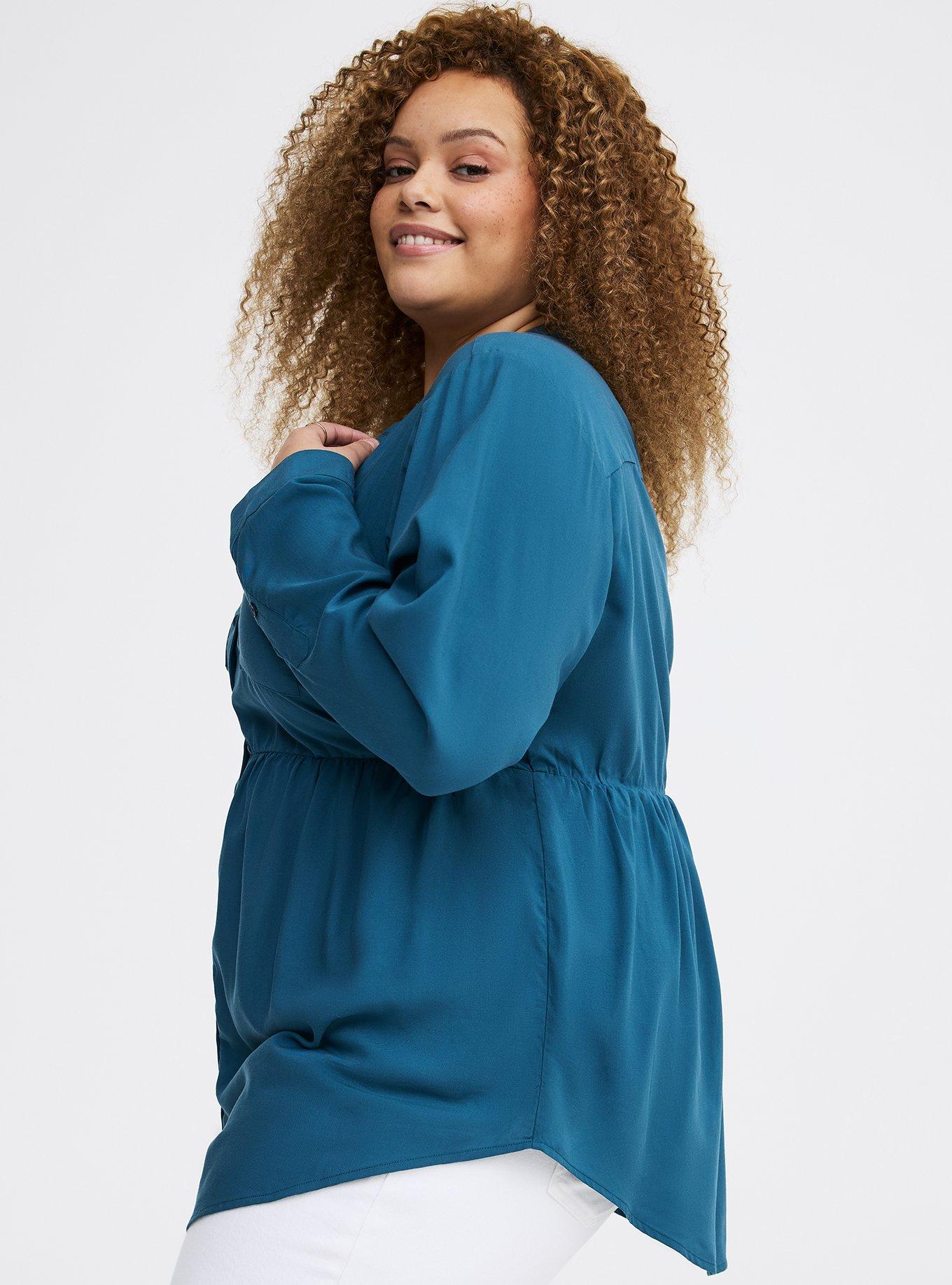 Emma Babydoll Top, LEGION BLUE, alternate