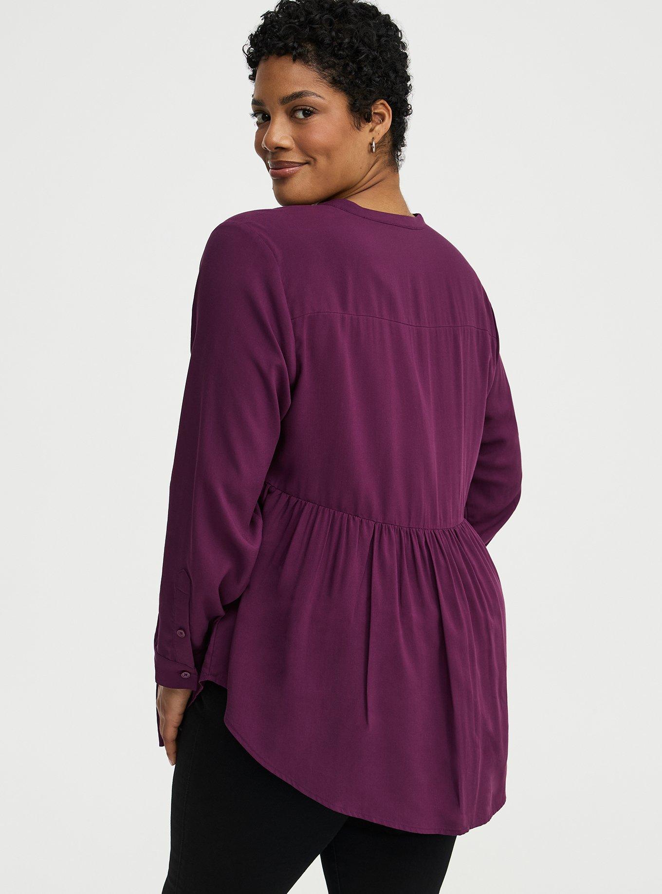 Emma Babydoll Top, POTENT PURPLE, alternate