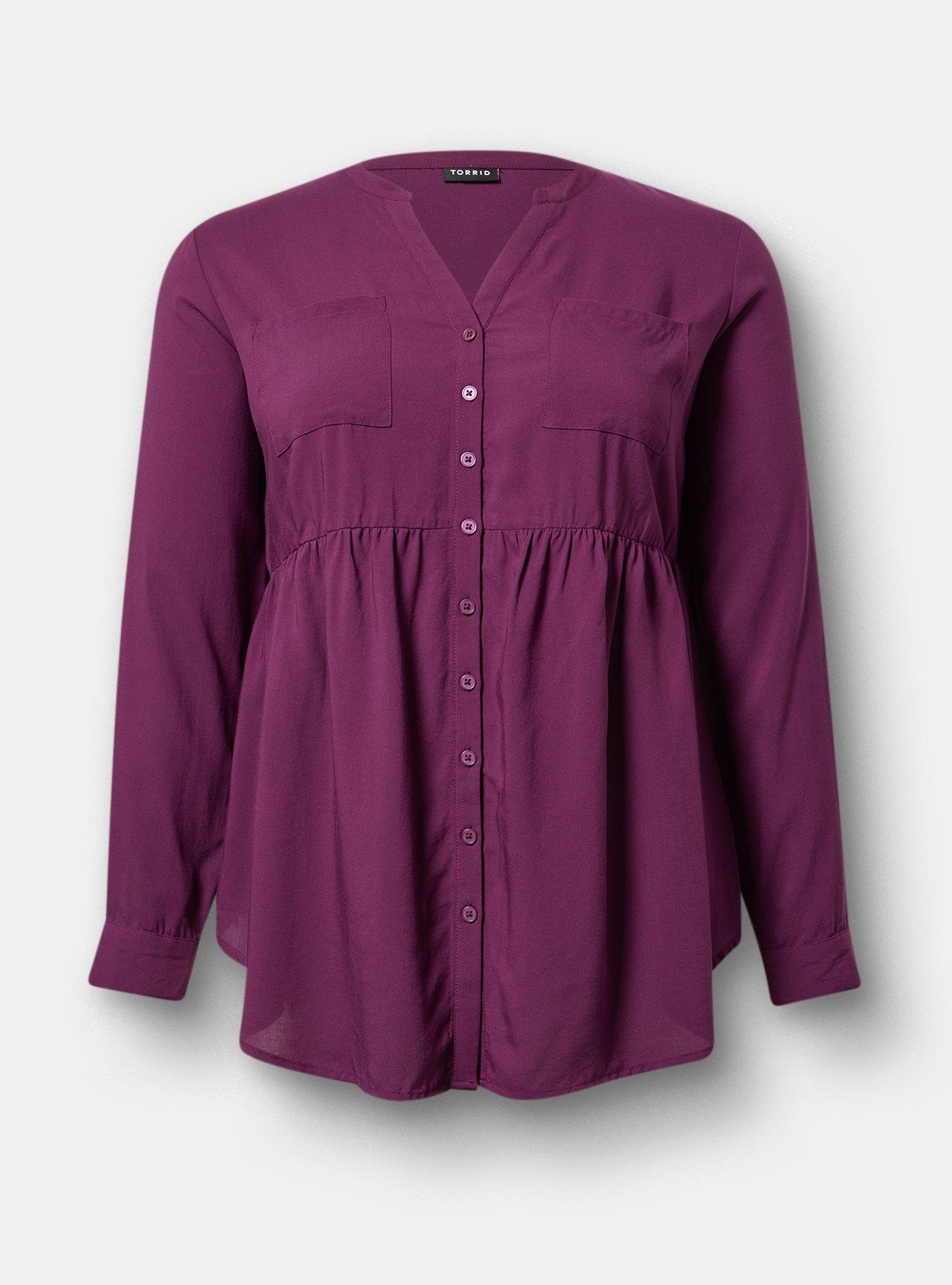 Emma Babydoll Top, POTENT PURPLE, hi-res