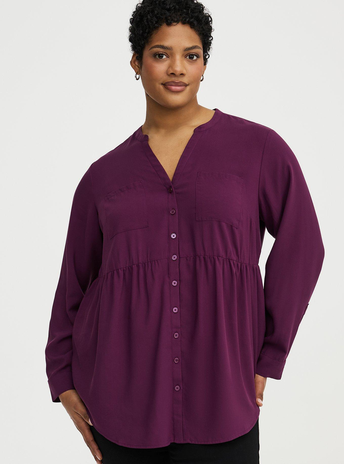 Emma Babydoll Top, POTENT PURPLE, hi-res