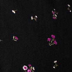 Emma Babydoll Top, NEON DITSY FLORAL BLACK, swatch