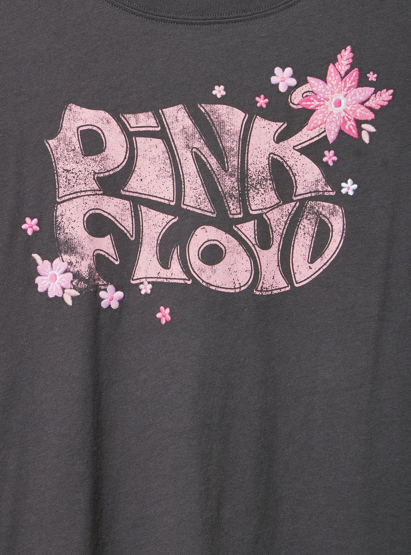 Pink Floyd Classic Cotton Tee, PINK FLOYD FLOWERS VINTAGE BLACK, alternate