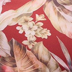 Plus Size Studio Tie Front Cropped Tank, CANAL TROPICAL BURGUNDY, swatch