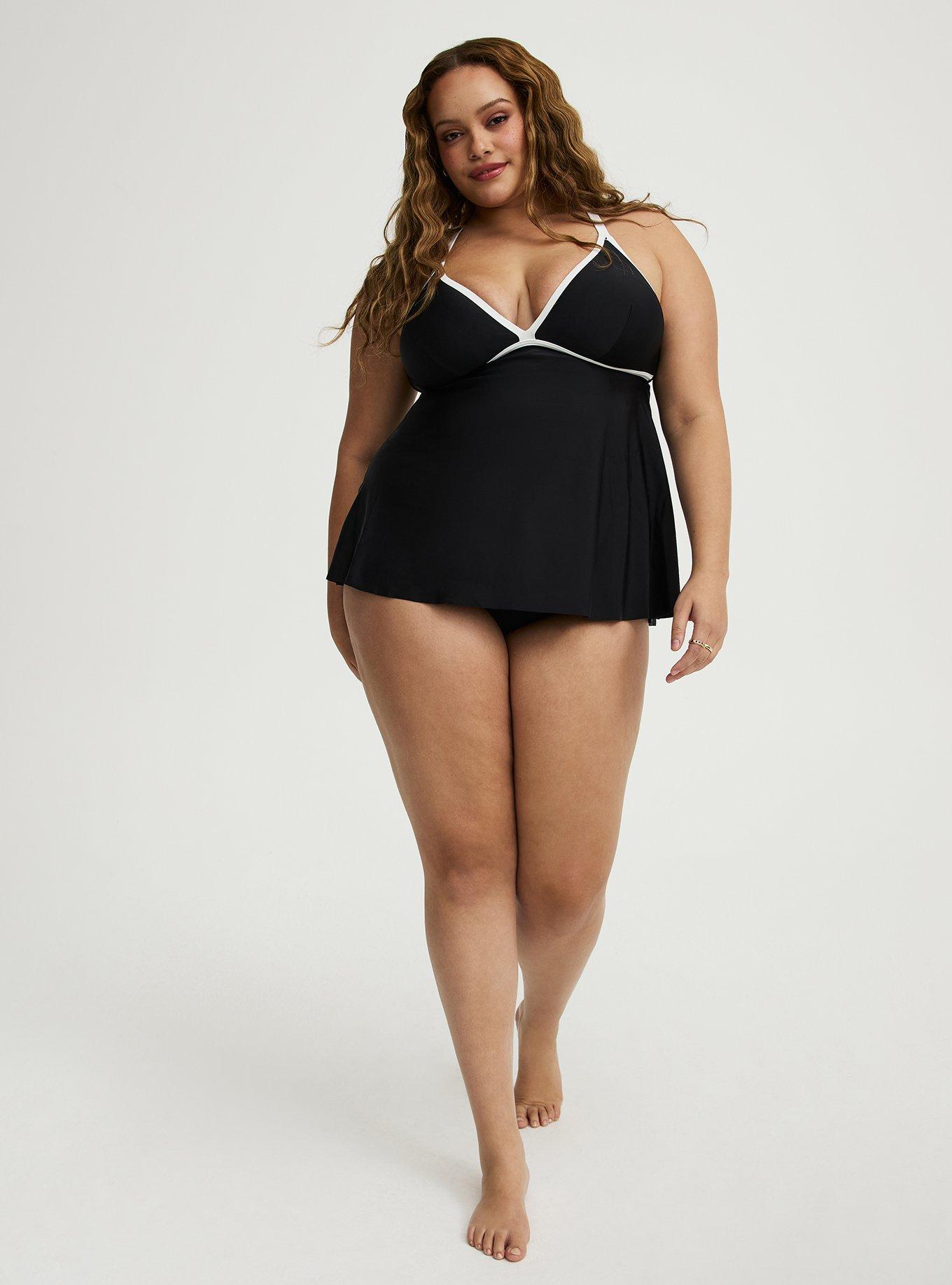 Wireless Triangle Tankini, DEEP BLACK, alternate