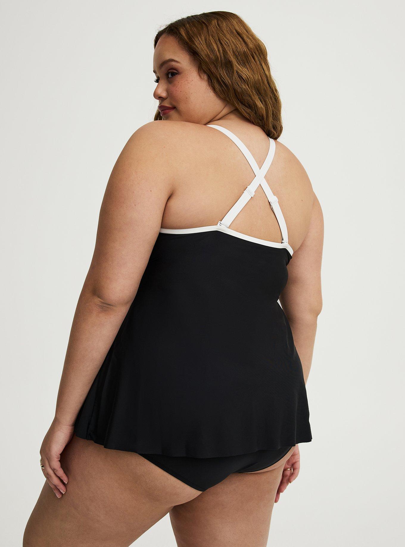 Wireless Triangle Tankini, DEEP BLACK, alternate