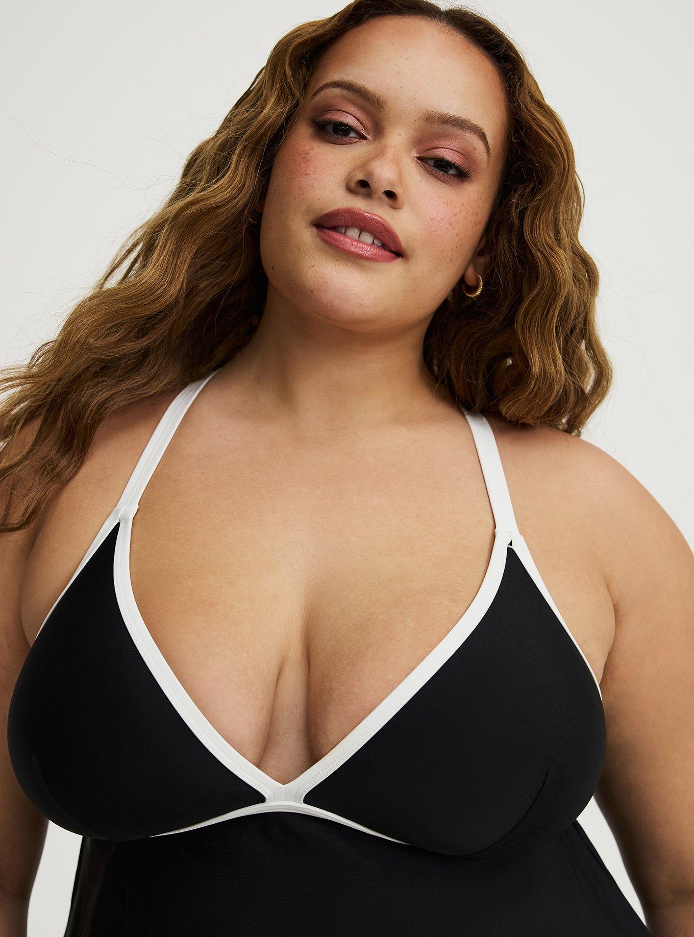 Wireless Triangle Tankini, DEEP BLACK, alternate