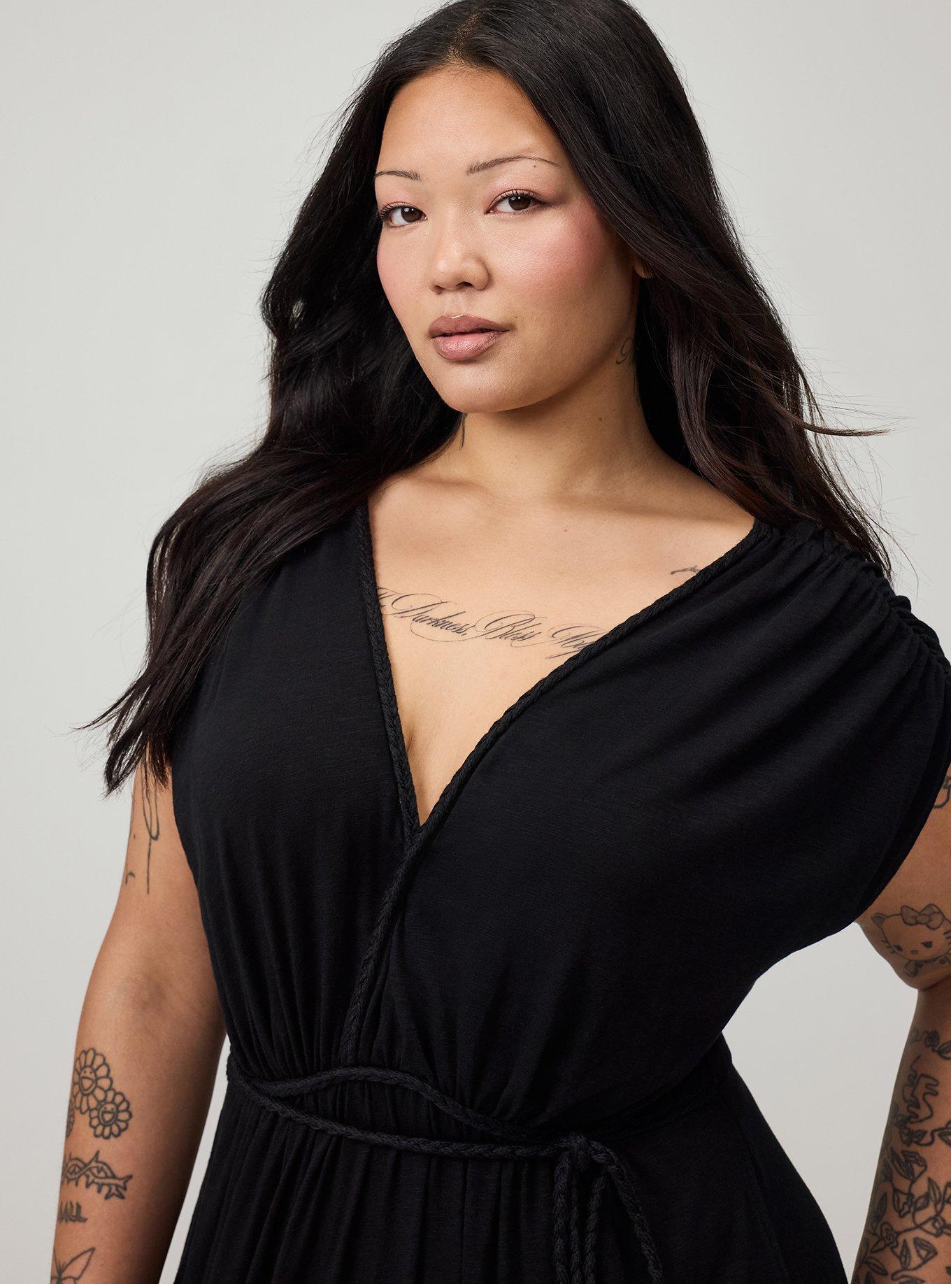 Studio Cord Detail Maxi Dress, DEEP BLACK, alternate