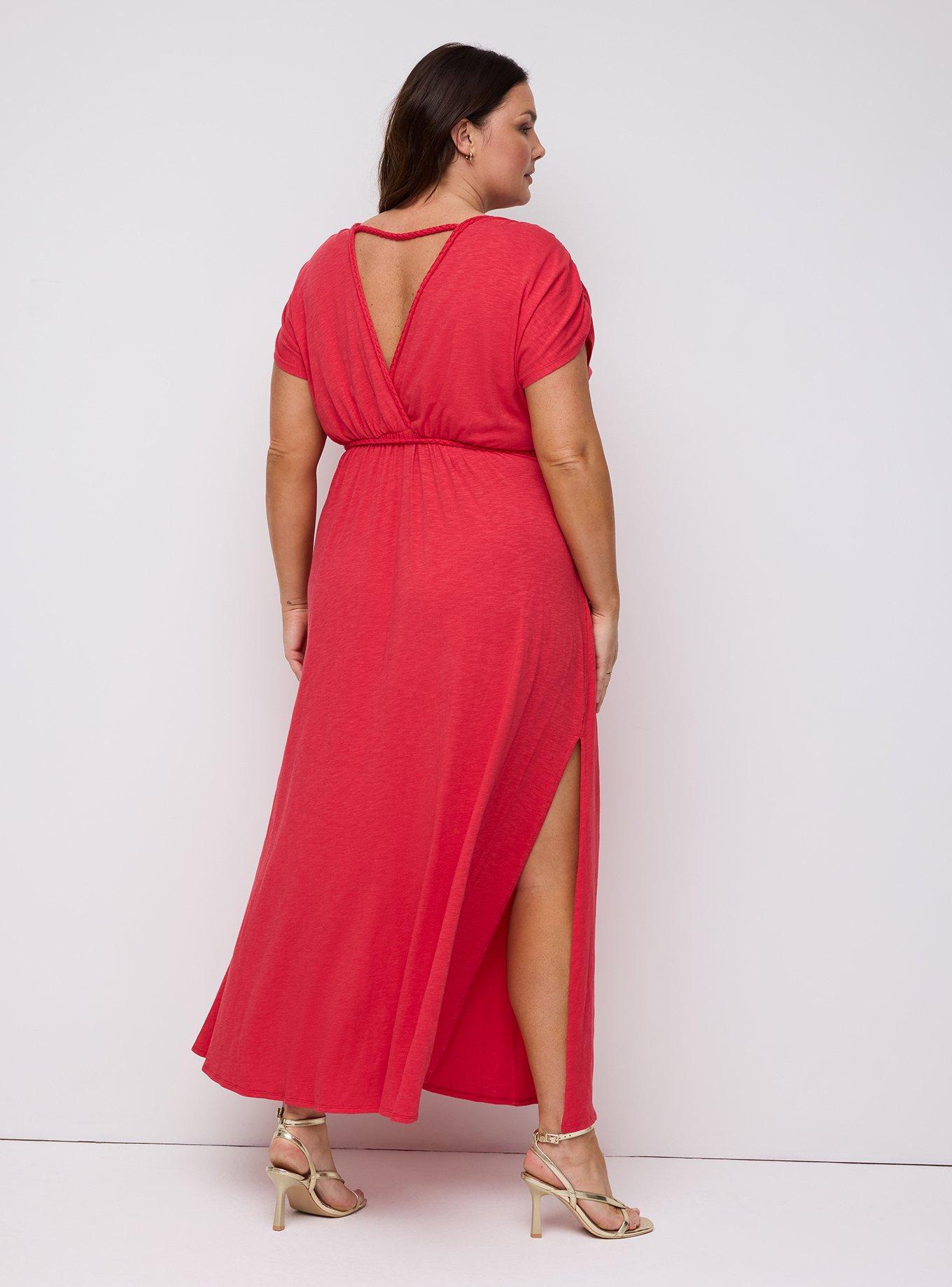 Studio Cord Detail Maxi Dress, TOMATO PUREE, alternate