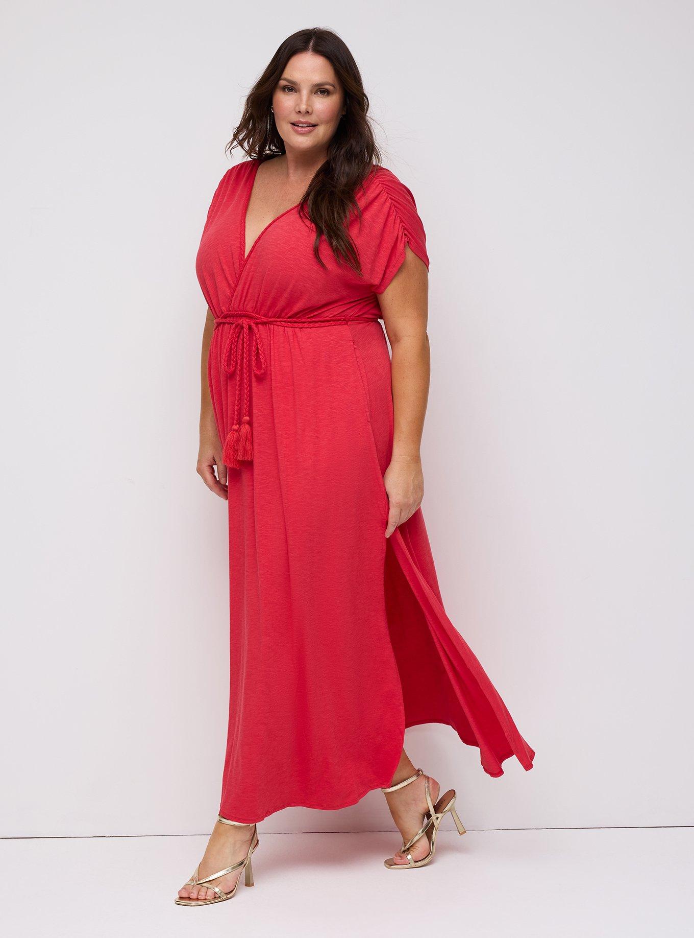 Studio Cord Detail Maxi Dress, TOMATO PUREE, alternate