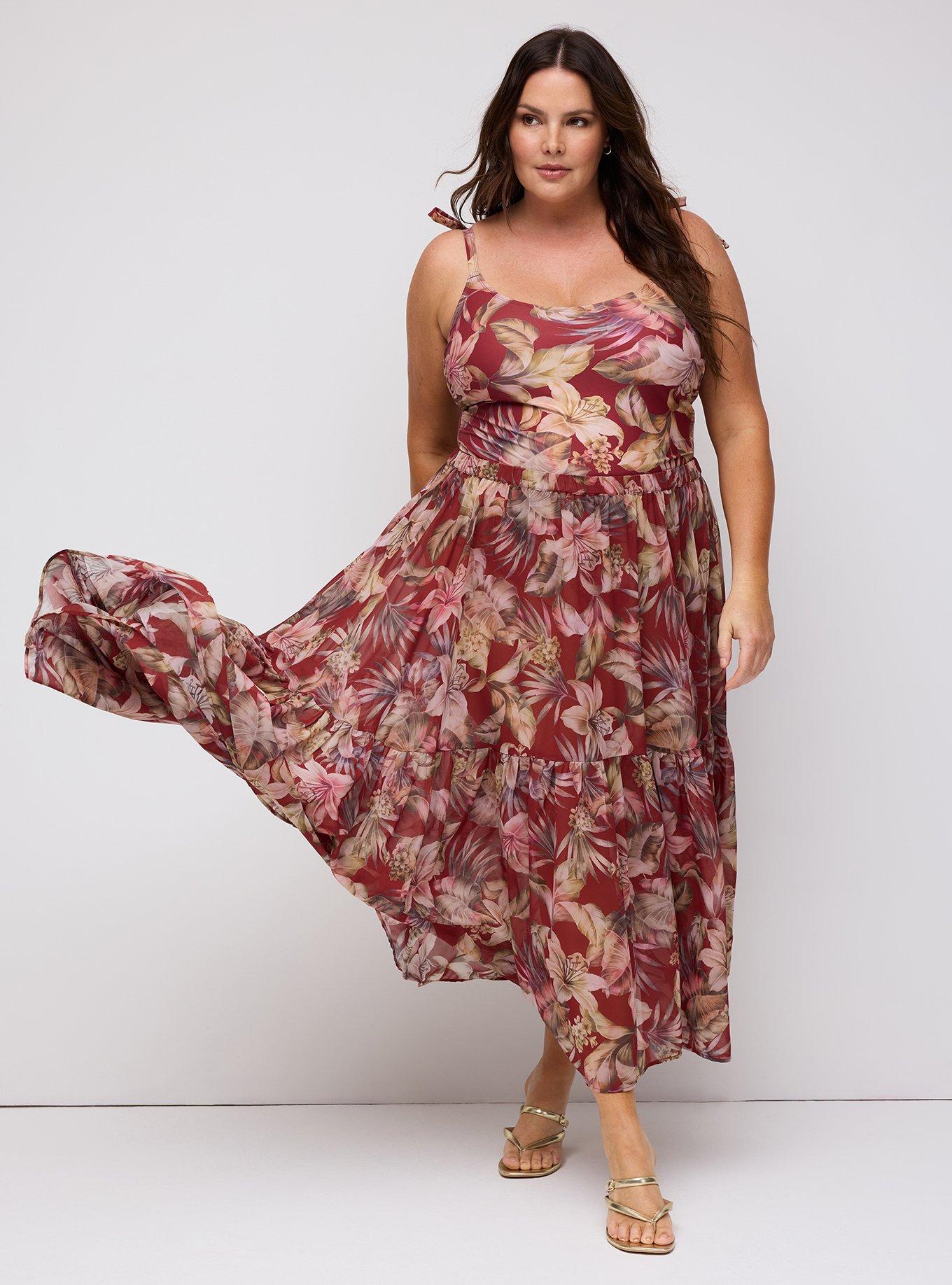 Studio Chiffon Maxi Skirt, CANAL TROPICAL BURGUNDY, alternate