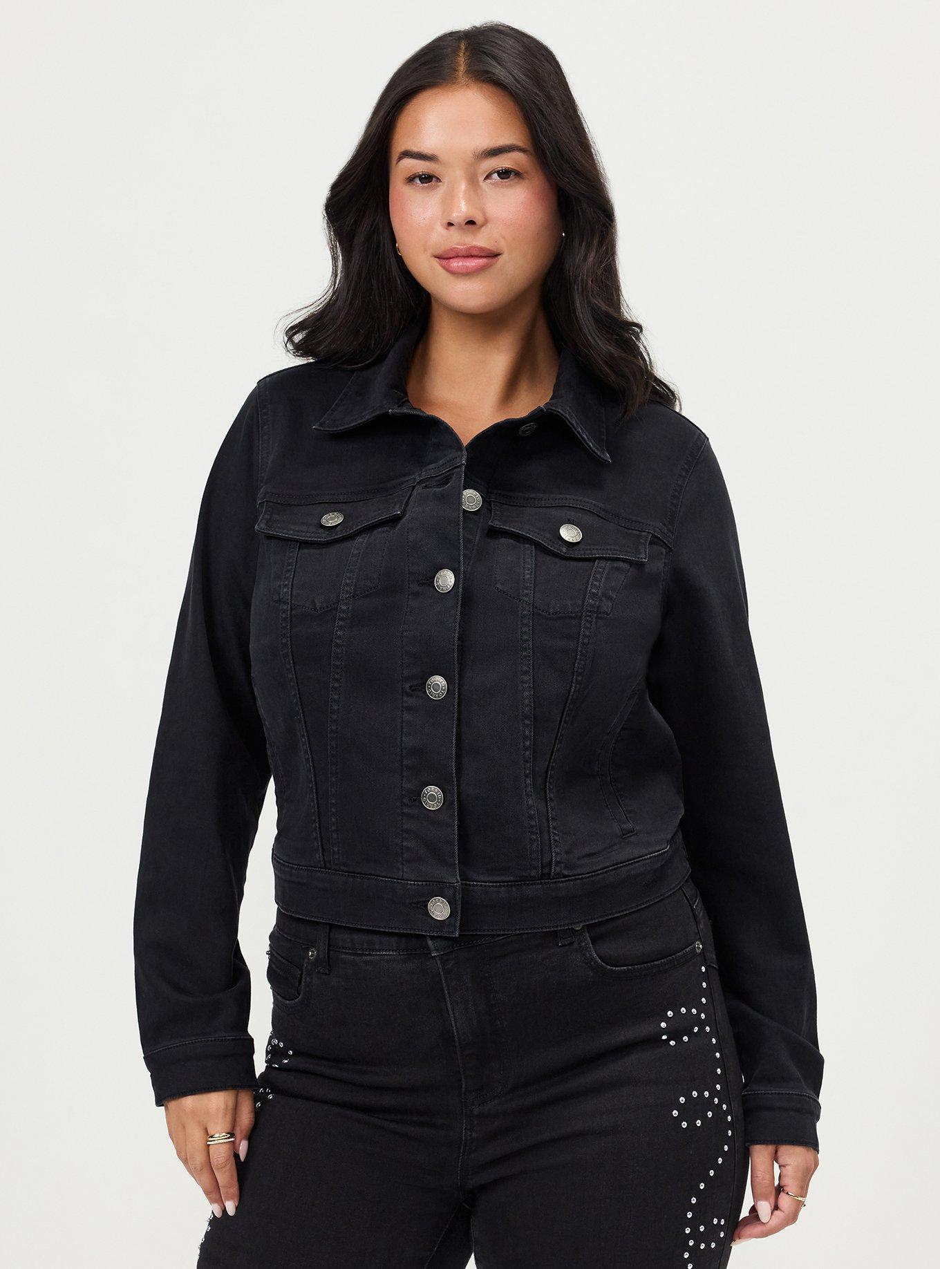 Modern Denim Trucker, WASHED BLACK, hi-res