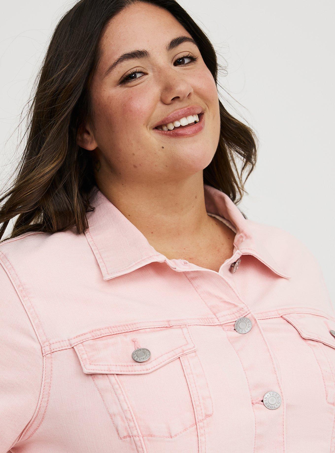 Modern Denim Trucker Jacket, WASHED TICKLED PINK, alternate