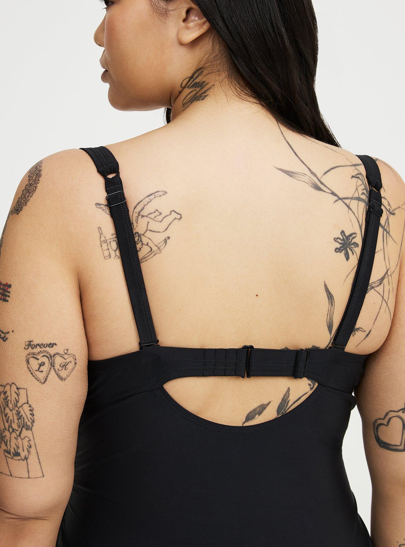 Slim Fix Push-Up Cheeky One Piece Swimsuit, DEEP BLACK, alternate