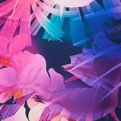 Slim Fix Push-Up Cheeky One Piece Swimsuit, MULTI LEAVES FLORAL BLUE, swatch