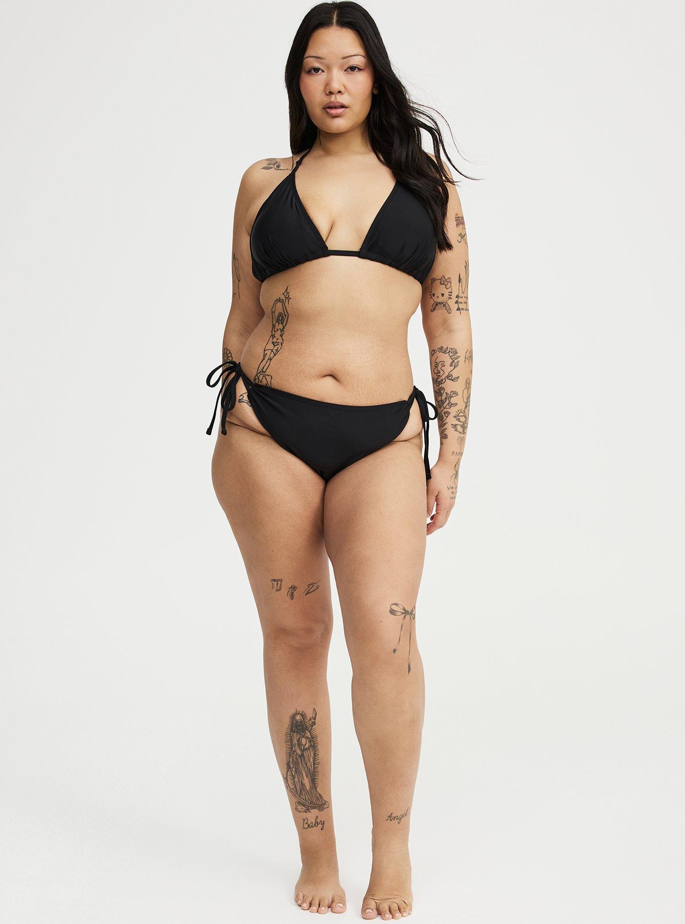 Wireless String Bikini Top, DEEP BLACK, alternate